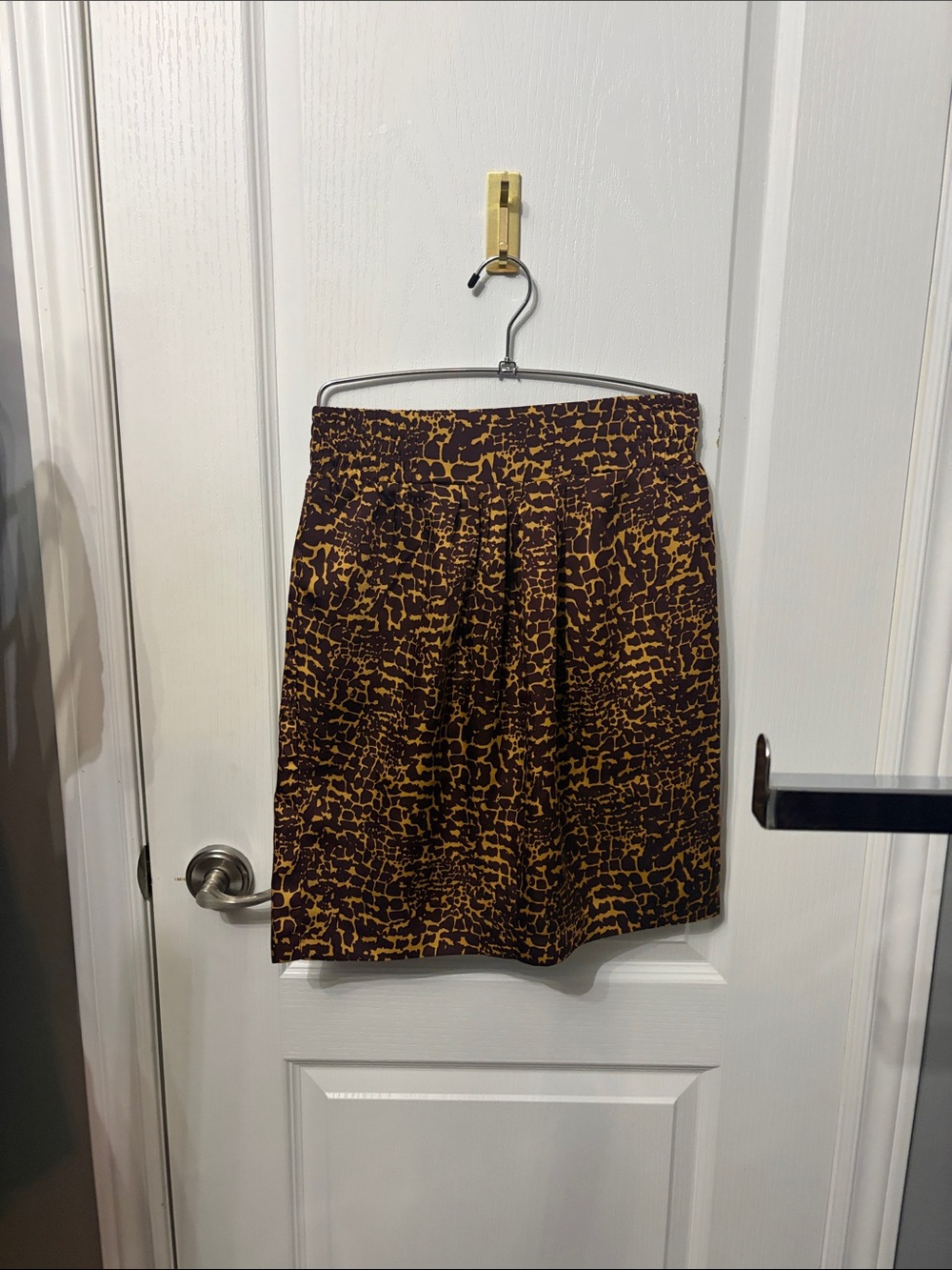 Jacob Brown and Mustard Printed Midi Skirt